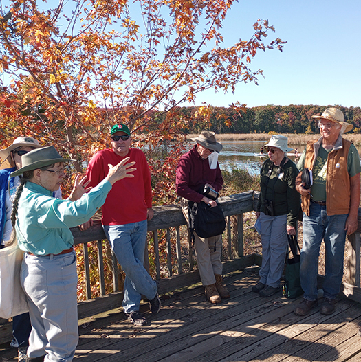 FODM volunteers co-leading a plant walk